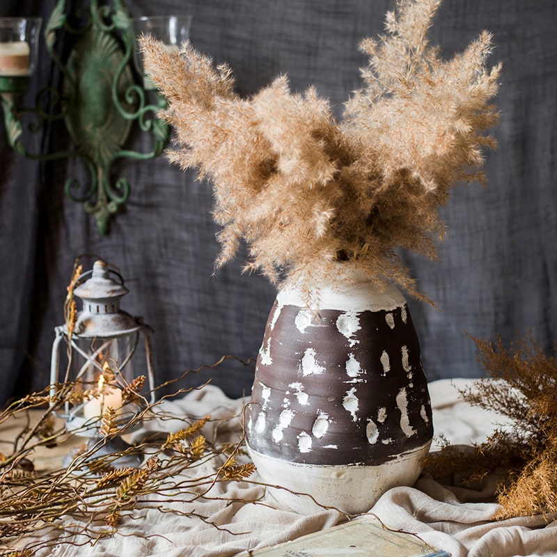 Handcrafted Brown Ceramic Vase