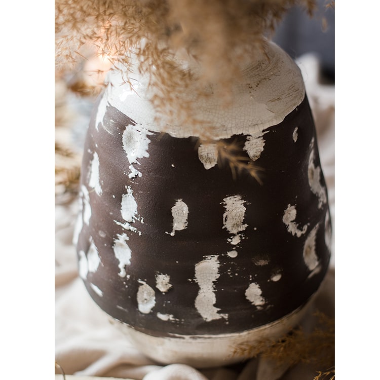 Handcrafted Brown Ceramic Vase