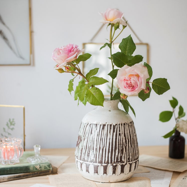 Handcrafted Brown Ceramic Vase