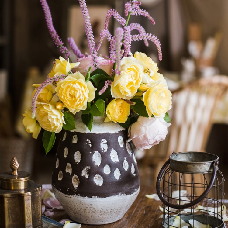 Handcrafted Brown Ceramic Vase