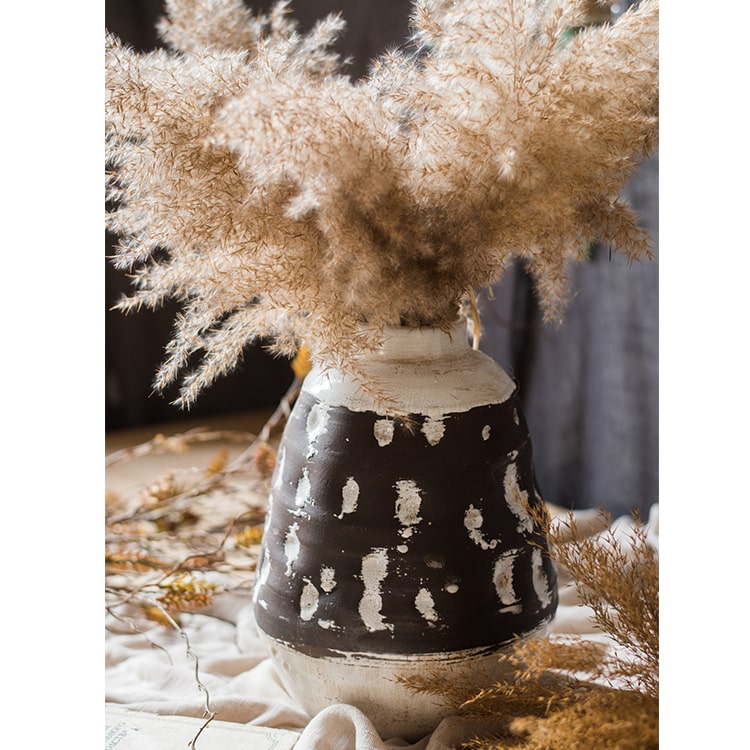 Handcrafted Brown Ceramic Vase