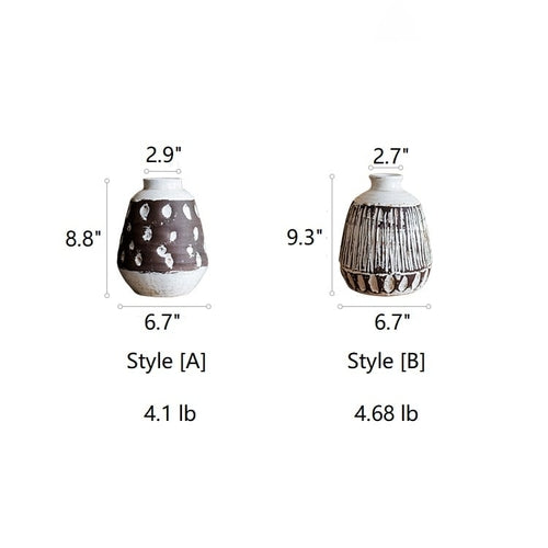 Handcrafted Brown Ceramic Vase