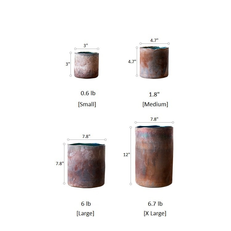 Rust Art Glass Vase