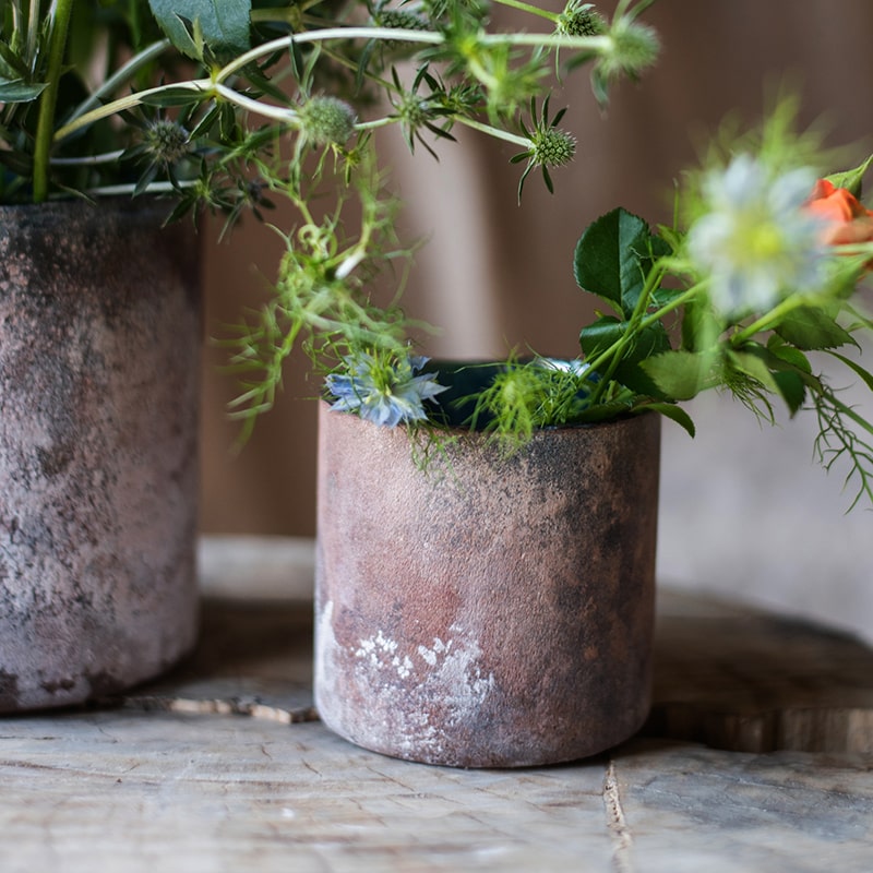 Rust Art Glass Vase