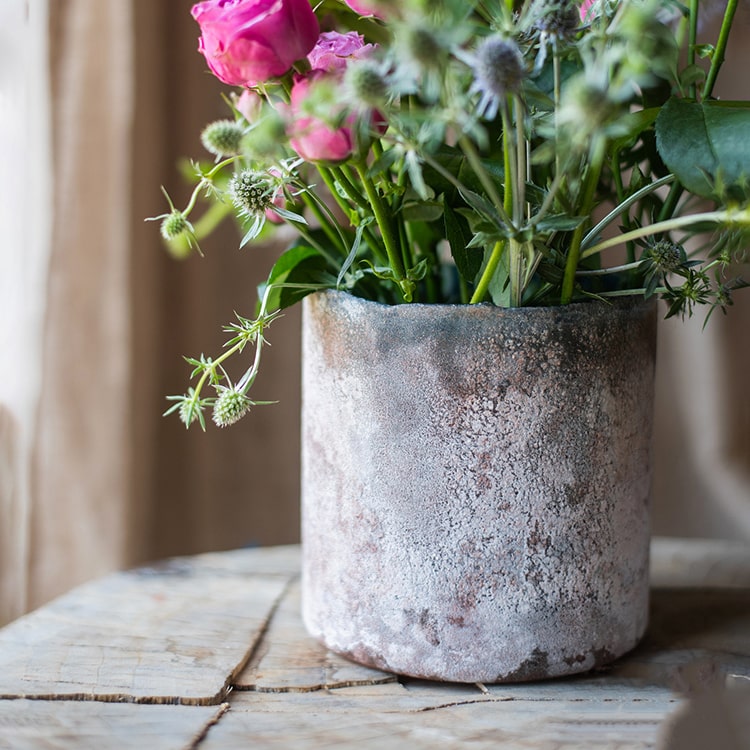 Rust Art Glass Vase