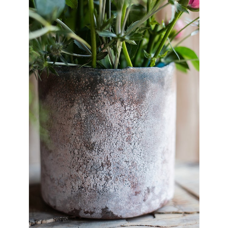 Rust Art Glass Vase