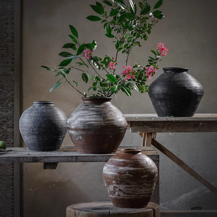 Wabi-Sabi Ceramic Jar