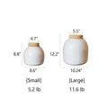 Glazed White Ceramic Vase