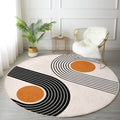 Abstract Round Living Room Rug