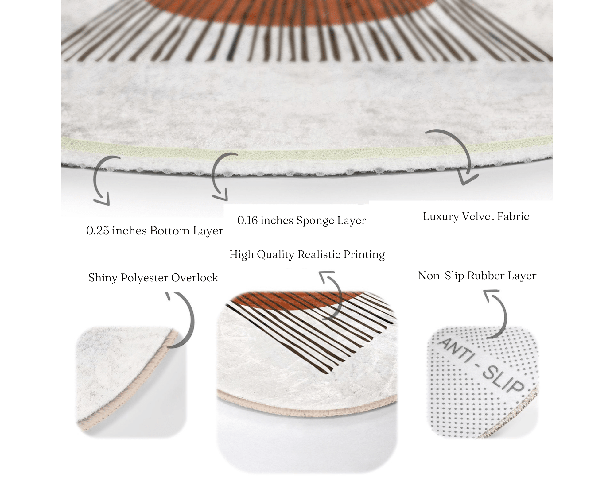 Minimalist Decorative Round Rug