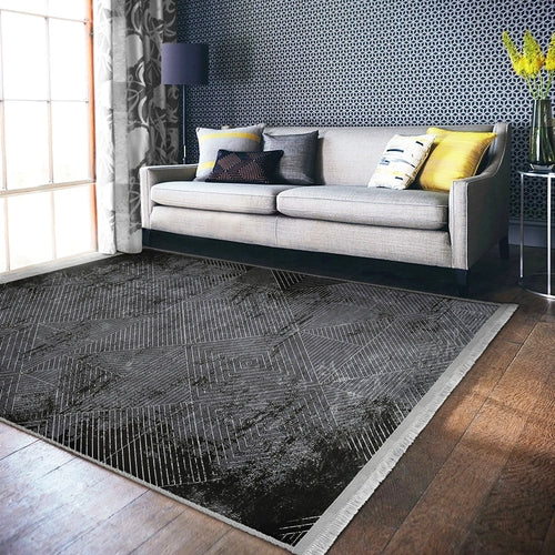 Geometric Pattern Washable Area Rug