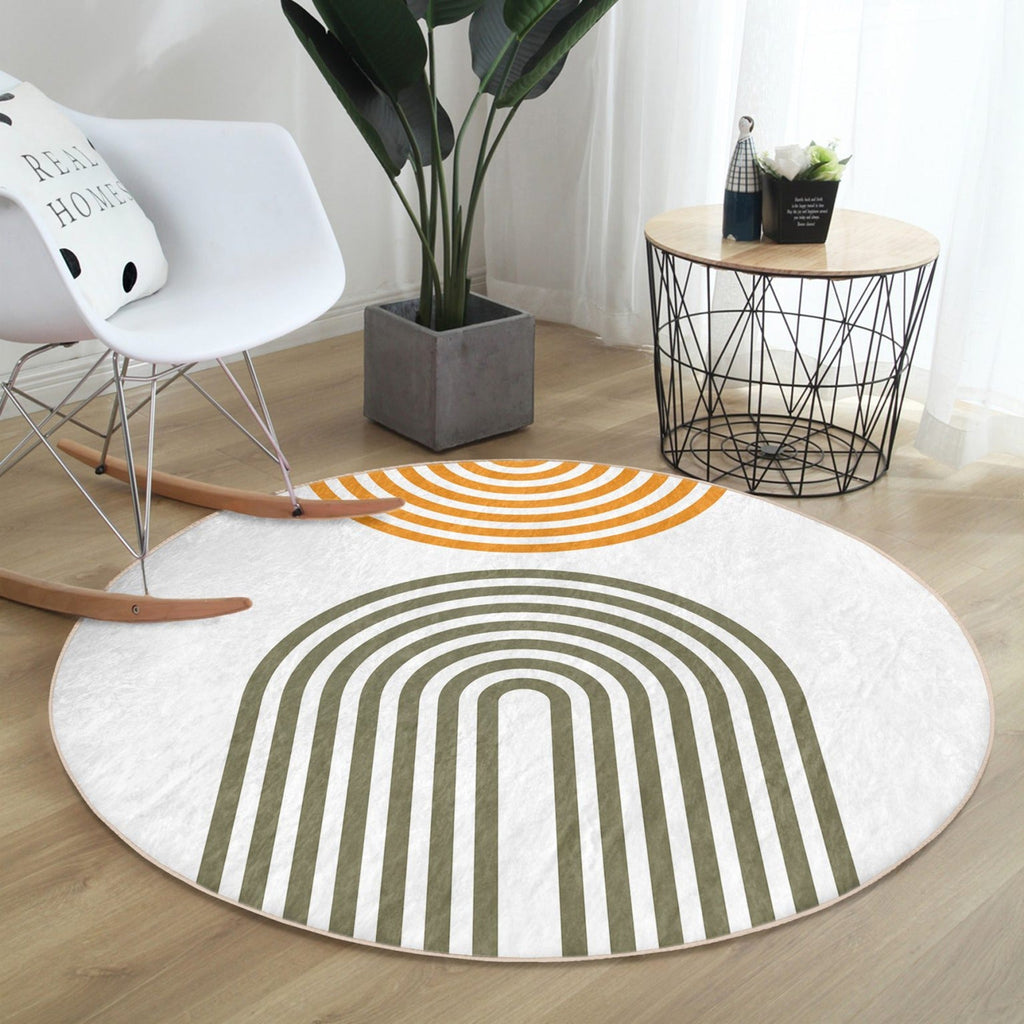 Boho Abstract Round Area Rug