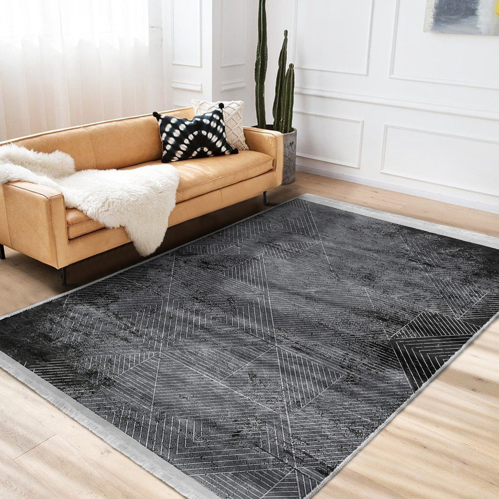 Geometric Pattern Washable Area Rug