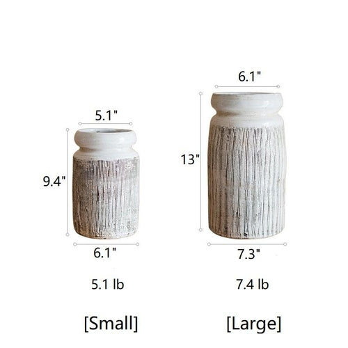 Abstract Stripe Ceramic Vase