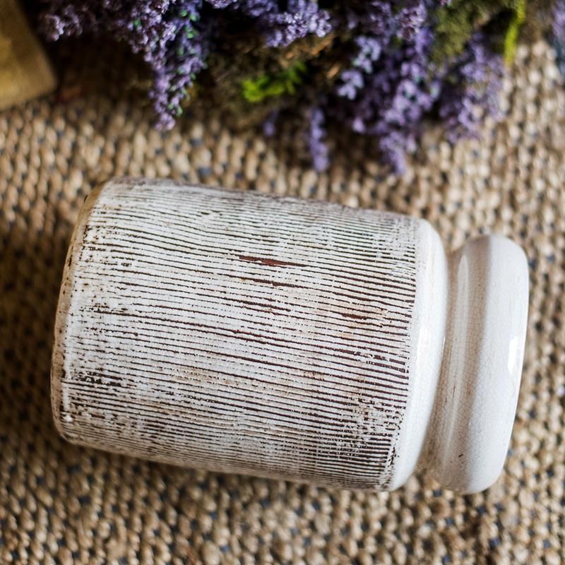 Abstract Stripe Ceramic Vase