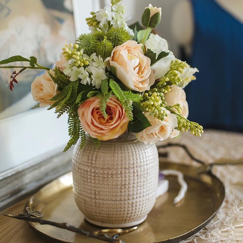 White Textured Porcelain Vase